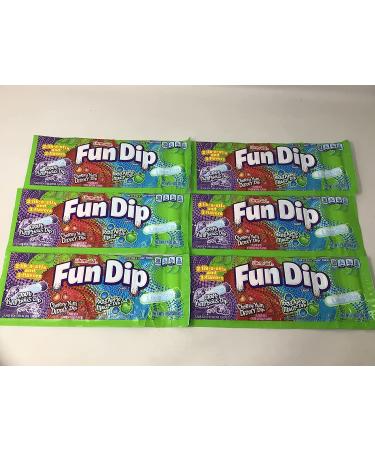 Fun Dip 3 Flavor Pack - RazzApple, Cherry, and Grape - 1.4 oz Packs (Pack of 6) - Buy Online on GoSupps.com