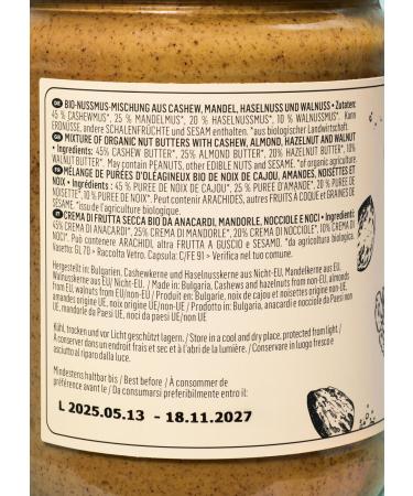  KoRo KoRo - Organic 4 Nut Butters made from Cashew Almond Hazelnut and Walnut 6 x 500g - Vegan - High in Fiber - 100% Nuts - No Additives - Buy Online on GoSupps.com