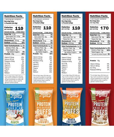 ETTER THAN GOOD Keto Protein Puffs - 16g Protein  Paleo Snacks with Fruits & Veggies - 4 Pack - Buy Online on GoSupps.com