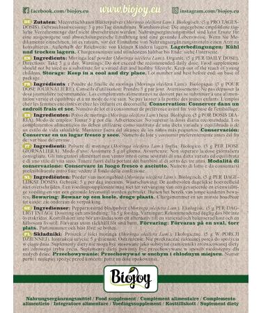  Biojoy Biojoy Organic Moringa Powder (250 g) Moringa Leaf Powder no additives (Moringa oleifera Lam.) - Buy Online on GoSupps.com