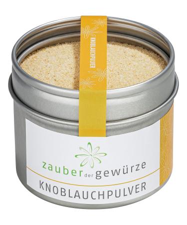 Marriage of the spices garlic powder-garlic granulate aromatic vegan spice all-rounder for soups sauces fish or meat lace quality in re-lockable aroma can 65 g