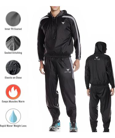 Buy Mytra Fusion XL Weight Loss Slimming Sauna Sweat Suit | Black & Grey Fitness Wear for Optimal Performance - Buy Online on GoSupps.com