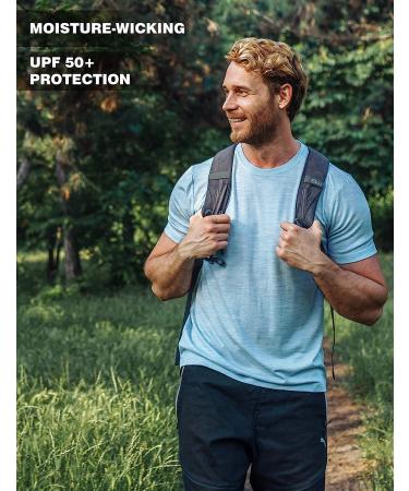 Merino.tech Men's Merino Wool T-Shirt - 100% Organic Lightweight Base Layer | Gold, Medium - Buy Online on GoSupps.com