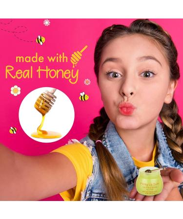 Expressions Honey Lip Balm & Lip Mask Set - 2pc Non-Toxic Lip Care Gift for Girls | Real Honey Jar with Dipper | Moisturizing Lip Gloss - Buy Online on GoSupps.com