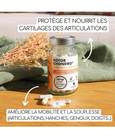 KOTOR CHONDRO | Regenerates Cartilage | Joint Bread | Glucosamine + Marine Chondroitin + Nettle + Manganese + Vitamin C | Mobility & Flexibility | 60 Capsules | Made in France - Buy Online on GoSupps.com