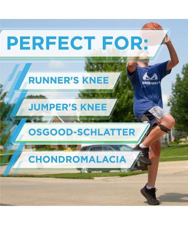 Kids Knee Band for Osgood Schlatter & Patella Tendonitis | Youth Sports Brace with Pad - Small - Buy Online on GoSupps.com