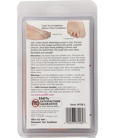 PediFix Triple Toe Straightener - Left Foot | Correct Overlapping Toes - Buy Online on GoSupps.com