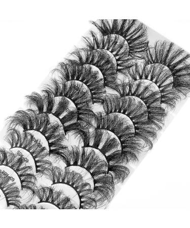 IFLOVEDEKD 25mm Thick Faux Mink Lashes 10 Pairs - Dramatic 5D Effect, Handmade & Reusable - Multipack Mix | 10 Styles - Buy Online on GoSupps.com