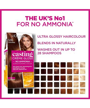 L'Or al Paris Casting Cr me Gloss Ammonia-Free Hair Dye 415 Iced Brown - Glossy Finish, Honey-Infused Conditioner - 1 Pack - Buy Online on GoSupps.com