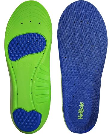 KidSole Memory Foam Sport Plus Insoles for Active Kids | Arch Support and Comfort | Extra Memory Foam Top Layer | (24 CM) Kids Size 3-6 - Buy Online on GoSupps.com