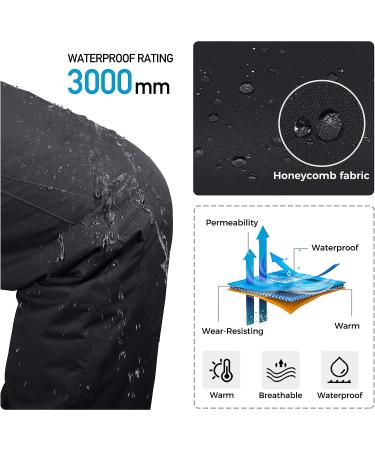 Wantdo Women's Mountain Insulated Snow Waterproof Ski Pants, Medium Black - Buy Online on GoSupps.com