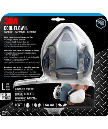 3M Professional Half Mask Organic Vapor P95 Respirator Recommended For Spray Painting And Jobs With Solvents Long Lasting Comfort Large (R-7513ES) - Buy Online on GoSupps.com