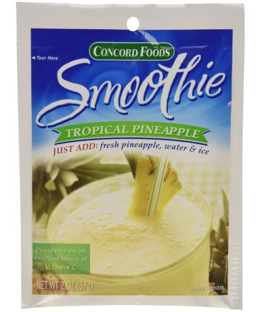 Concord Foods Tropical Pineapple Smoothie Mix, 2-Ounce Pouch (VALUE Pack of 18 Pouches)