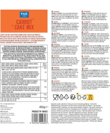 PME Cake Pr paration pour G teau aux Carottes (450g) - Buy Online on GoSupps.com
