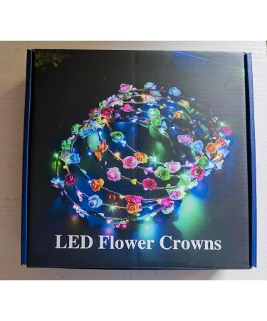 Pengcheng Flower Crown Set - 7 Piece Floral Headdress & Hair Accessories for Women & Girls | Perfect for Birthdays Weddings Festivals & Parties - Buy Online on GoSupps.com