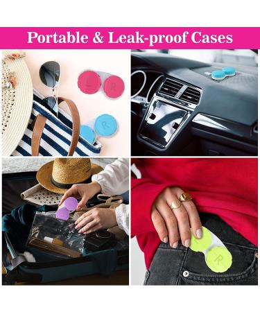 12-Pack Compact Colored Contact Lens Case - Multi-Color & Leak-Proof - Travel & Home Storage - Buy Online on GoSupps.com