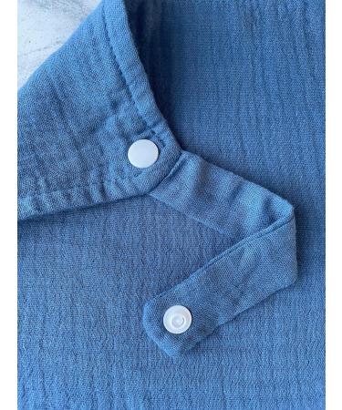 Baby Luxe 5-in-1 Mini Muslin Square Bib Toy Holder Washcloth Comforter Set (Baby Blue Navy White) - Clip Attachment for Baby Bag Pacifiers Teething Toys - Set of 3, 23x23cm - Buy Online on GoSupps.com