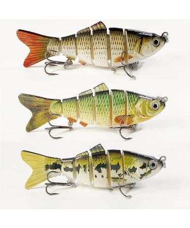 Dooventure Multi-Jointed Fishing Lures Kit - Bass Trout Swimbaits for Freshwater/Saltwater - Slow Sinking Hard Baits 0.7oz - Buy Online on GoSupps.com