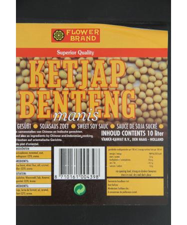  Flower Flower Ketjap Benteng Manis Sauce Soja 1er Pack (1 x 10 L Bidon) - Buy Online on GoSupps.com