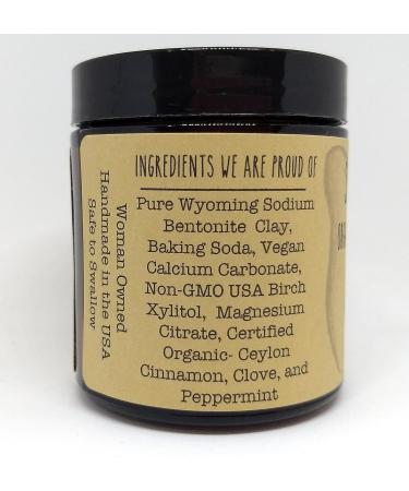 Buy Organic Vegan Fluoride-Free Tooth Powder - 3.5oz Glass Jar Cinnamon & Clove Flavor 6 Month Supply - Remineralizing Formula - Buy Online on GoSupps.com