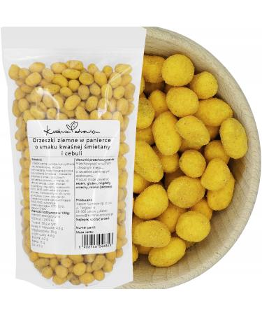 Kuchnia Zdrowia Cream & Onion Flavour Coated Peanuts Crispy Savory Snack (250g) | KUCHNIA ZDROWIA