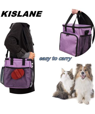 KISLANE Pet Grooming Tote Bag - Purple Organizer for Cat and Dog Grooming Tools and Supplies - Buy Online on GoSupps.com