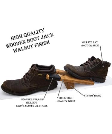 Ideal Products Wooden Boot Jack - Heavy Duty Shoe Remover with Non Staining Rubber Lining - One Size Fits All - Buy Online on GoSupps.com