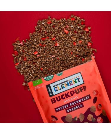 Organic puffed buckwheat granola with strawberries 4 x 255g Vegan Gluten free - Buy Online on GoSupps.com