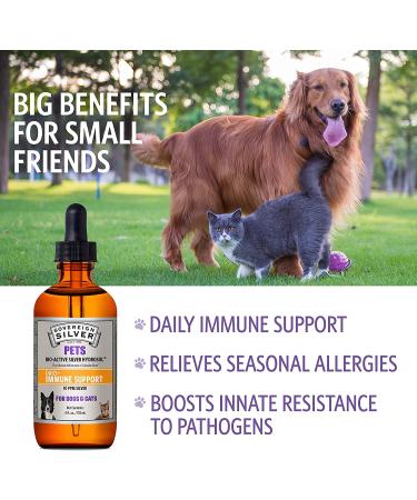 Sovereign Silver Bio-Active Silver Hydrosol for Pets - Immune Support - 4 oz - Dropper Top - Buy Online on GoSupps.com