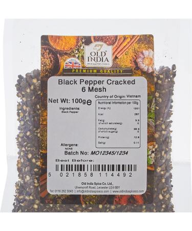 Old India Black Pepper Cracked 6 Mesh 100g - Premium Quality Spice - Buy Online on GoSupps.com