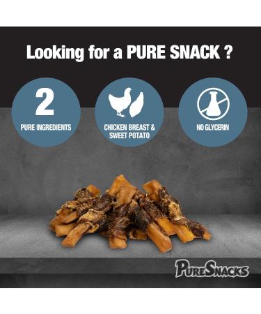 PureSnacks Air Dried Chicken & Sweet Potato Jerky Dog Treats 601g | 2 Ingredients - Buy Online on GoSupps.com