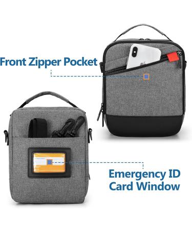 CURMIO Insulin Cooler Bag - Insulated Diabetic Travel Case for Medicine Storage, Gray - Buy Online on GoSupps.com