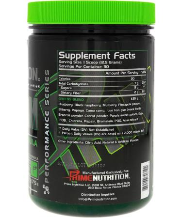 Prime Nutrition Phytoform Fruits & Greens 375g | 30 Servings - Kiwi-Strawberry Flavor - Buy Online on GoSupps.com