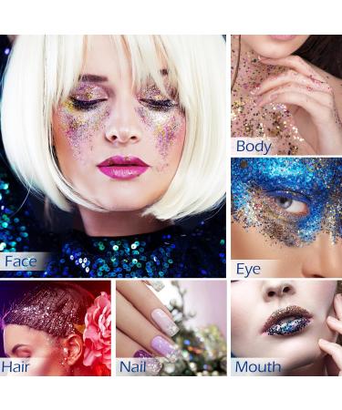 Buy Tahbarshi 16 Colors Glitter Hexagonal Sequins | Sparkling Craft & Cosmetic Glitter for Parties Festivals & DIY Projects - International Shipping Available - Buy Online on GoSupps.com