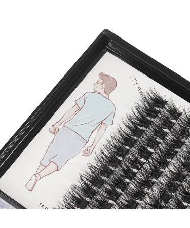 Dedila Large Tray Grafted Wide Stem Individual False Eyelashes - 120 Clusters D Curl Natural Long Volume Extensions - Dramatic Look - 14mm - Buy Online on GoSupps.com