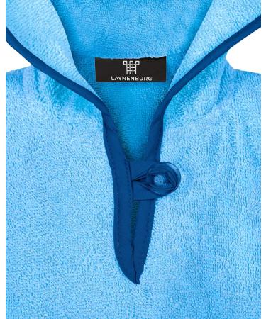 Laynenburg Premium Kids Bathing Poncho with Hood - 100% Cotton Oeko-Tex Towel for Girls 3-5 Years - Blue Bear Design - Buy Online on GoSupps.com