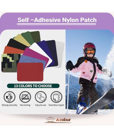 6-Piece Azobur Self-Adhesive Nylon Repair Patch Kit for Outdoor Gear - Black Waterproof Patches (2x3.03) - Buy Online on GoSupps.com