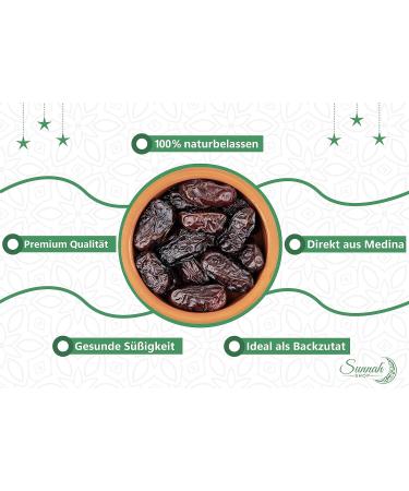  Sunnah Shop Sunnah Shop Safawi Medina Dates | Fresh Harvest | Premium Quality | Unique Taste | 100% Natural - No Additives - Dates (500g) - Buy Online on GoSupps.com