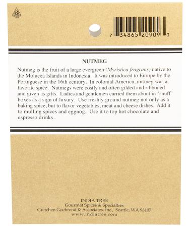 India Tree Nutmeg Whole 1 oz - Premium Quality Spice for Culinary Delights - Buy Online on GoSupps.com