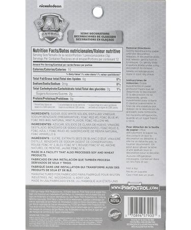 Wilton Paw Patrol Icing Decorations 12-Pack - Assorted Designs - Buy Online on GoSupps.com