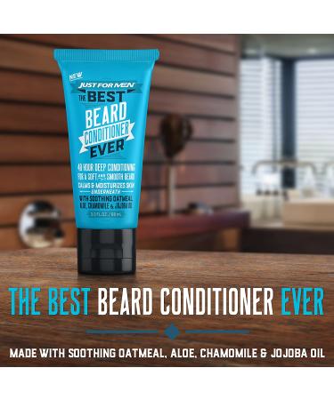 Just For Men Beard Conditioner - Oatmeal, Aloe, Chamomile & Jojoba Oil - 3 fl oz - Buy Online on GoSupps.com