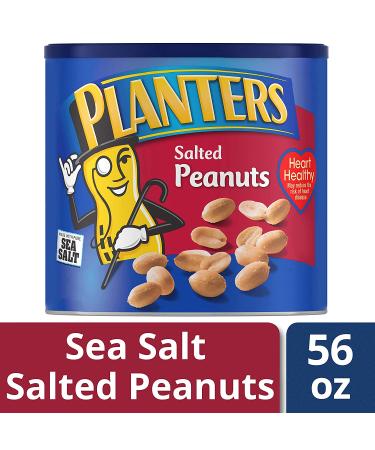 Planters Salted Peanuts (56 oz) - Large Canister for Snacking - Buy Online on GoSupps.com
