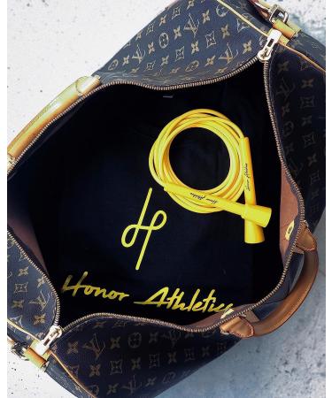 Honor Athletics Speed Rope - Adjustable 10ft Skipping Rope for Double Under, Boxing, MMA, Cardio Fitness Training - Yellow - Buy Online on GoSupps.com