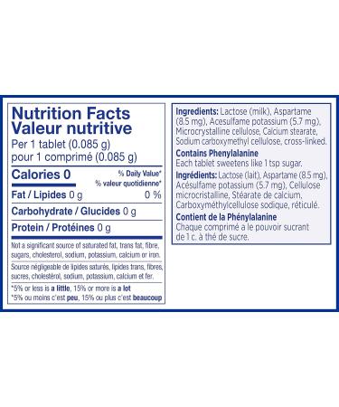 EQUAL 0 Calorie Sweetener Tablets Sugar Substitute Zero Calorie Sugar Free Sweetener Tablets 300-Count - Buy Online on GoSupps.com