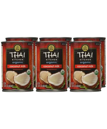 Thai Kitchen Organic Unsweetened Coconut Milk 13.66 Fl Oz - Pack of 6 | Pure & Natural Ingredient for Cooking and Baking - Buy Online on GoSupps.com