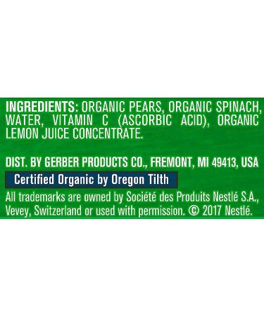 Gerber Organic 2nd Foods Baby Purees Variety Pack - 18 Count, 3.5 oz Fruit & Veggies - Buy Online on GoSupps.com