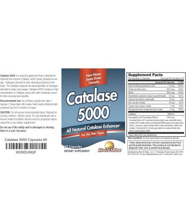 Rise-N-Shine Catalase Supplement 5000 with Saw Palmetto Biotin Fo-Ti PABA - Hair Supplements for Strong Hair - 180 Capsules (90-Day Supply) 3 Month Supply - Buy Online on GoSupps.com