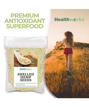 Healthworks Canadian Shelled Hemp Seeds (32oz/2lb) - Omega 3 & 6, Fiber, Protein - All-Natural - Packaging May Vary - Buy Online on GoSupps.com