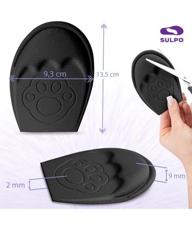 Sulpo 2 Pairs Bale Pads for Big Shoes | EVA Foam Cushion for Foot Pain Relief - Fits Sizes 41-47 Black - Buy Online on GoSupps.com
