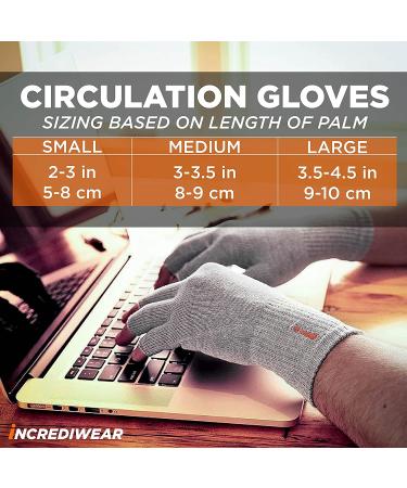 Incrediwear Fingerless Arthritis Gloves - Grey Large (1 Pair) - Buy Online on GoSupps.com